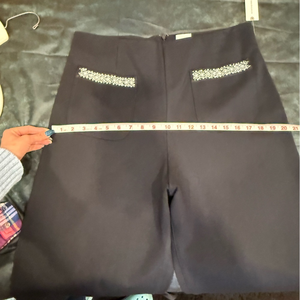 🔥NWT Anthropologie Maeve Women’s Black Pants Wide Leg Sz 32T🔥 - Picture 10 of 10